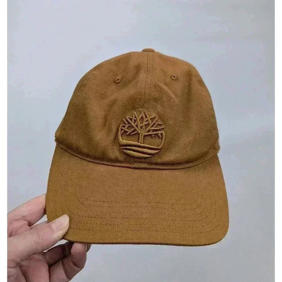 Timberland Embroidered Logo Baseball Cap Cotton Wheat Brown - Picture 1 of 4